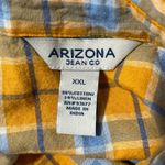 Arizona Jeans Arizona Jean‎ Co Yellow Blue Plaid Short Sleeve Button Front Blouse Size XXL Photo 2