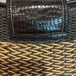 Brighton  “SAVANNAH” BLACK AND CREAM WOVEN SHOULDER BAG JUTE/STRAW MATERIAL Photo 8