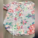 Yumi Kim Silk Light Purple Lilac & Pink Floral Print Button Down Top Size XS Photo 7
