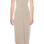 Gracia Embellished Keyhole Midi Dress Size Small, NWT Tan Color Photo 0