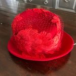Only Elegant Red Floral Hat vintage brand August made in the USA Photo 1