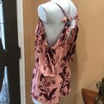 Topshop  pink floral cold shoulder romper Photo 5