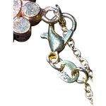 Vintage Gold Tone Necklace with Green Gemstone and Clear Crystal Accents Photo 4