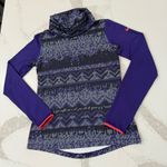 Nike  Pro Hyperwarm Cowl Neck Pullover Training Top Women’s Large Purple Nordic Photo 2