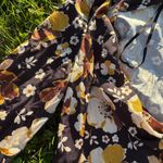 & Other Stories Paris Atelier Other Stories Women’s M Cut Out Belly Long Sleeve Floral Top Photo 2