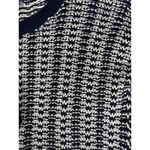 Women's Vince Mercerized Cotton Textured Knit Sweater Size Medium Navy Photo 1