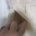 Merona Chic Metallic Textured Gold Beige Mini Skirt Size 4 Photo 4