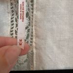 Free People White Distressed Linen Eyelet Crochet Sleeveless Lace Vest Size M Photo 10