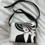 rench Style Classical Vintage Hat and Striped Coat Design Print Crossbody Bag Multi Photo 0