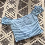 Tic Toc  blue mesh milkmaid‎ bustier top Photo 4