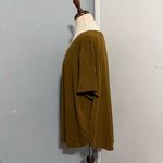 Ava & Viv Plus Women Mustard Short Sleeve Round Neck Relaxed Fit Top Size 3X Photo 2