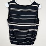 Oliver Perry Knitwear Black White Striped Silk Cotton Sleeveless Sweater Tank M Size M Photo 4