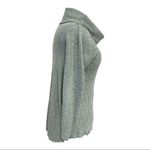 Luxe , Gray Turtleneck Raw Edged Women’s Sweater, Size Large Long Sleeves‎ Photo 2