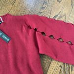 Love Token  NWT ribbed sweater, balloon sleeves, cutouts, M Photo 1