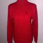 U.S. Polo Assn. Red Quarter Zip Sweater Size XL Photo 0