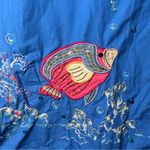 VTG Bobbie Brooks Woman Plus Sz Sequin Fish Button Photo 3