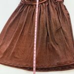 NICHOLAS Jayde Metallic Ruched Pleated Front Hem Slit Bronze Umber Skirt Size 4 Photo 4