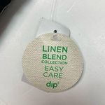 *New DIP Linen Blend Womens Sundress Womens XL Black Stripe Tiered Lined Dress Photo 3