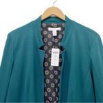 Chico's NWT Chico’s Long Sleeve Ponte Zip Pocket Jacket Goddess Green Size 2 | Large NEW Photo 3