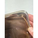 Hobo The Original Lauren Brown Leather Clutch Wallet Kisslock Zip Around Photo 4