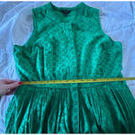 Women's J.CREW Green Eyelet Shirtdress midi Dress Size 12 warm clover green Photo 7