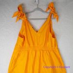 Eloquii  Women's Plus Size Tie Strap Wide‎ Leg Jumpsuit marigold yellow, size 24 Photo 12