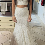 La Femme   Two-Piece Mermaid Lace Prom Dress 27262 White 00  Photo 0