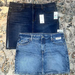 TWO Jean Jean Skirts Women's Blue Old Navy Size 14 And Curve Appeal Size 16 NWT Photo 0