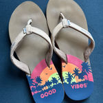 REEF  Life Is Good Flip Flops Good Vibes Size 9 Cushion Sands Photo 0