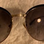 Gucci  Women's Black and Gold Sunglasses Authentic Photo 6