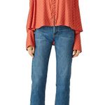 Free People  Terracotta Kennedy polka Dots blouse Photo 2
