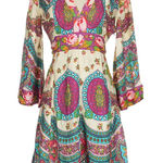 AQUA  100% Silk V-Neck Dress Photo 0