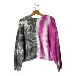 Something Navy Sweatshirt Women Small Pink Gray Aspen Bicolor Tie Dye Pullover Photo 2