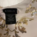 B Darlin NWT Gold Sequin & Ivory dress Photo 3