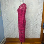 Saylor  Suzie Long Sleeve Lace Sheath Midi Dress Fuchsia‎ Pink Size Medium Photo 6
