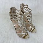 Vince Camuto Women's  Fantin Caged MultiStrap Stiletto Heel Sandals Size 9.5 Gold Photo 2