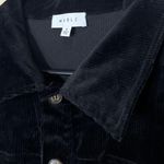 Mable Womens Corduroy Jumpsuit S Button Front Long Sleeve Black Casual Photo 4