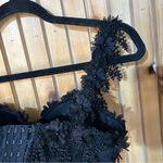 Floral Butterfly Applique Crop Tank Top Dark Romantic Whimsigoth Witchy Fairy Black Photo 11