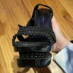 Jessica Simpson Celin Platform Heels Black Leather Women's Sandals Size 8 Embellished Whimsygoth Jewel Rave Punk Grommets Heels Sandals Photo 5