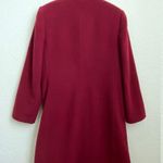 Eddie Bauer Vintage Wine Burgundy Red Wool/Cashmere Blend Trench Peacoat Size S Photo 6