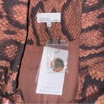 Danielle Bernstein WeWoreWhat x ‎ Brown Snake Print Blazer Size 00 Photo 3