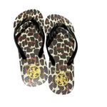 Tory Burch Thin Flip Flop Sandals Animal Leopard PVC/EVA Gold Logo Sz 7 NWOT Photo 4