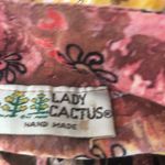 Lady Cactus Dress Handmade Boho Paisley Cap Sleeves Cotton M Brown Size M Photo 7