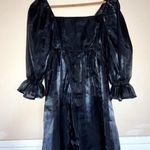 Blu Pepper Satin Babydoll Mini Dress Black Size Small S GOTH FOREST FAIRY GRUNGE Photo 0