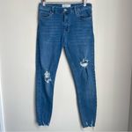 We The Free Free People Mid Rise Distressed Ankle Stretch Skinny Jeans Women's Size 28‎ Photo 2