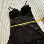 Frederick's of Hollywood Fredrick’s Of Hollywood Black Babydoll Chemise Garters Sz L Large Underwire Photo 2