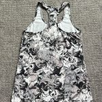 Reebok Women's Black, Gray & White Marble Swirl Athletic Razor Back Tank Top MED Photo 1