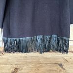Oliver black mid calf / faux leather fringe / pockets sweater classic , boho Size M Photo 7
