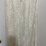 David's Bridal Ivory Lace Tank Lace Wedding Dress with Illusion Back Size 8 Photo 7