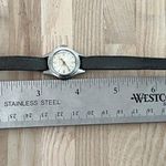 Bulova Ladies Watch RARE Vintage Mechanical Winding Leather Strap Stainless Case Photo 8